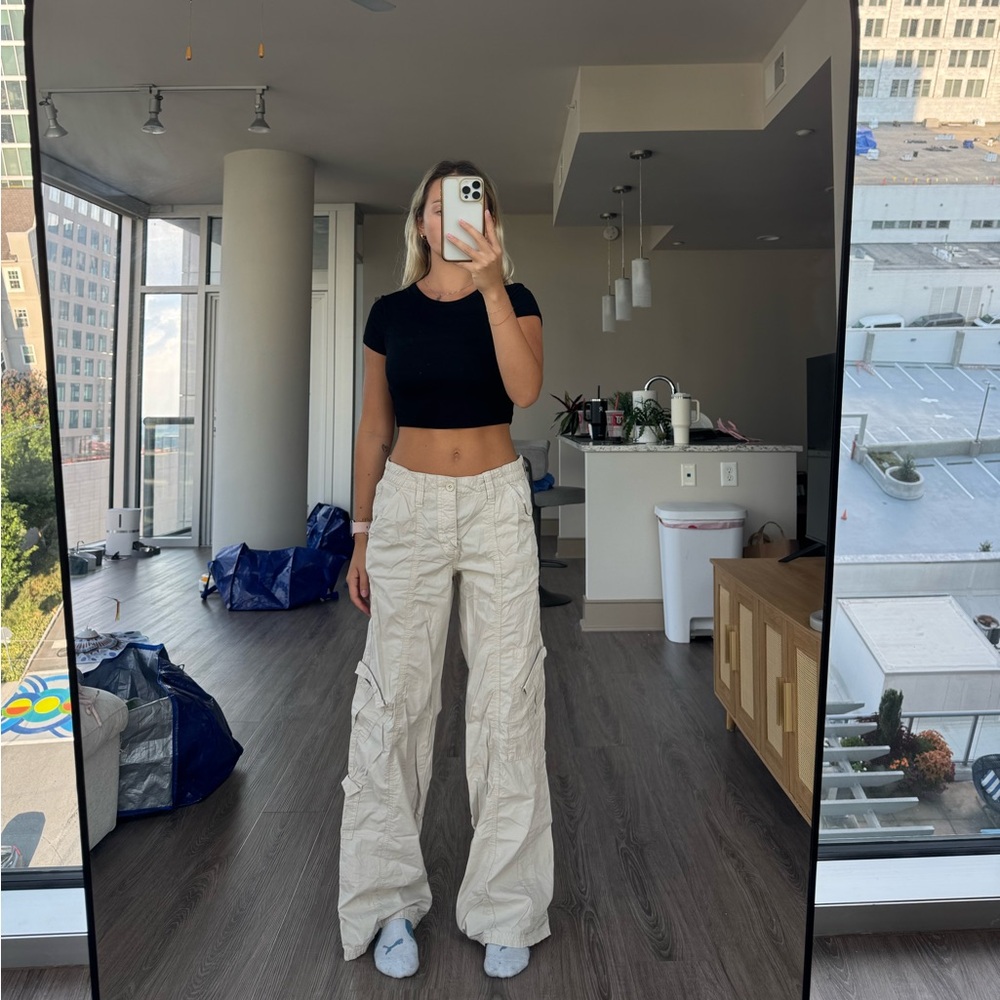Urban Outfitters Beige Cargo Pants